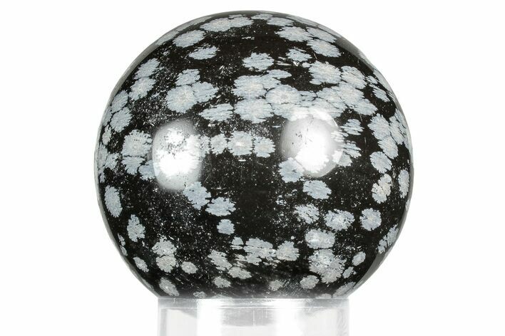 Polished Snowflake Obsidian Sphere - Utah #359949